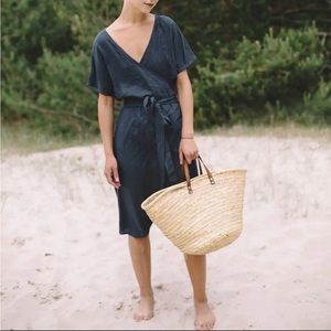 Linenfox Mimosa dress in dark grey